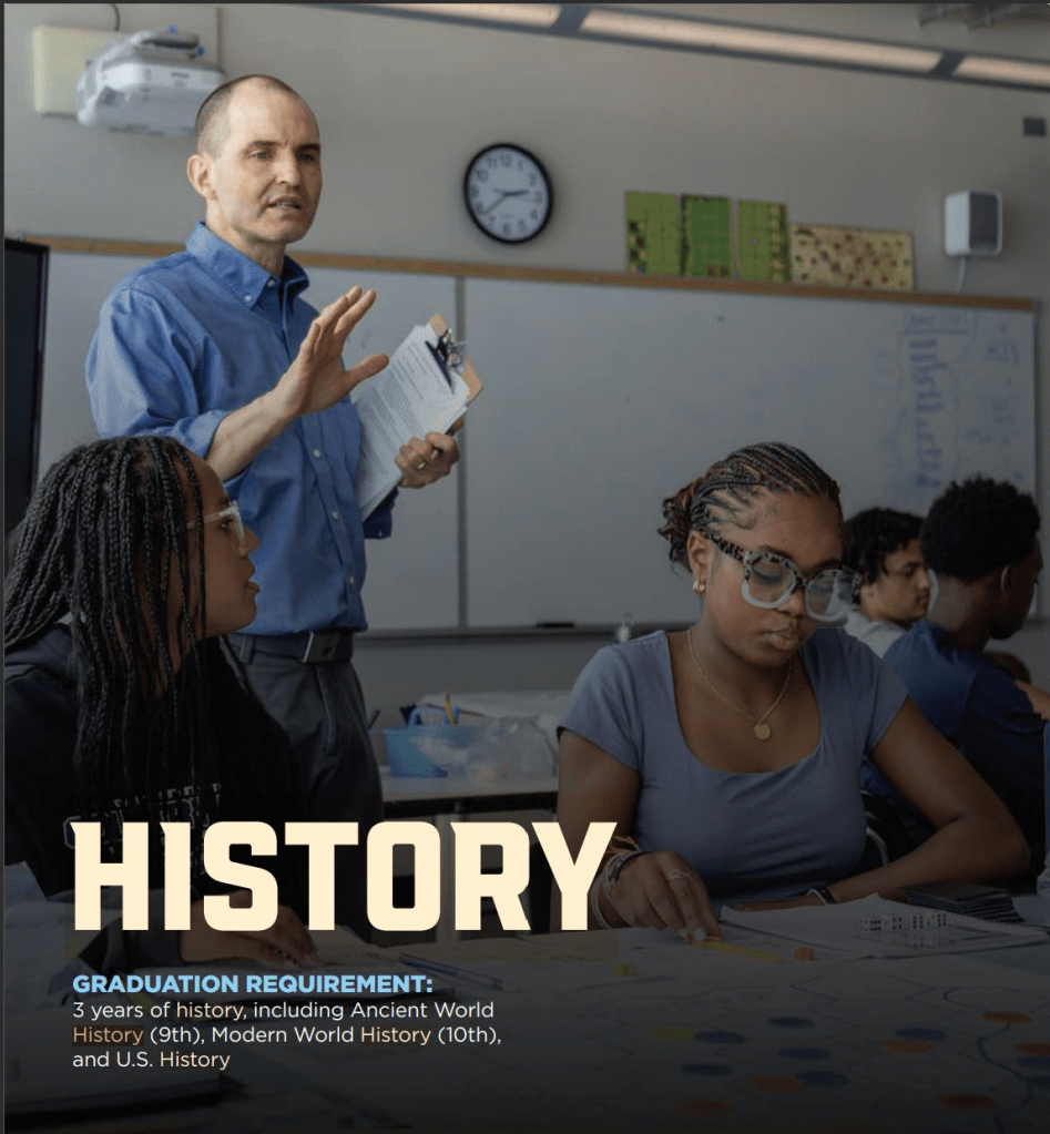 Jeremiah McCall instructs students at Cincinnati Country Day School in his ninth grade ancient World History Class as they play his game, Dawn of Cities